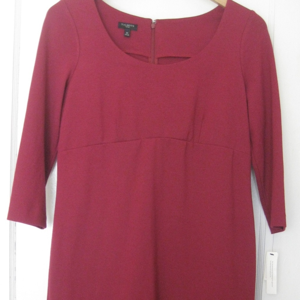 TALBOTS Long Sleeve Sheath Dress in rose